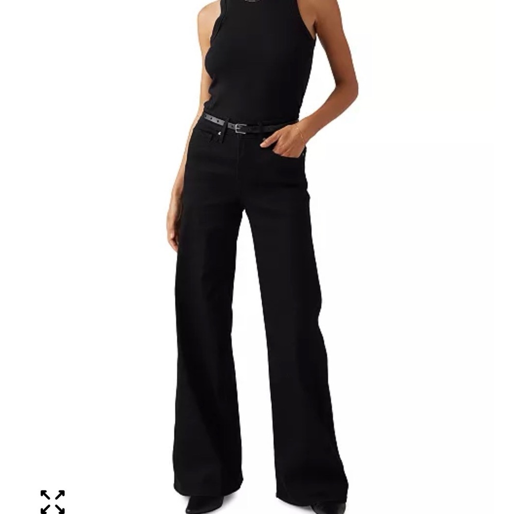 Levis women high waist wide leg Black Jeans 30x31